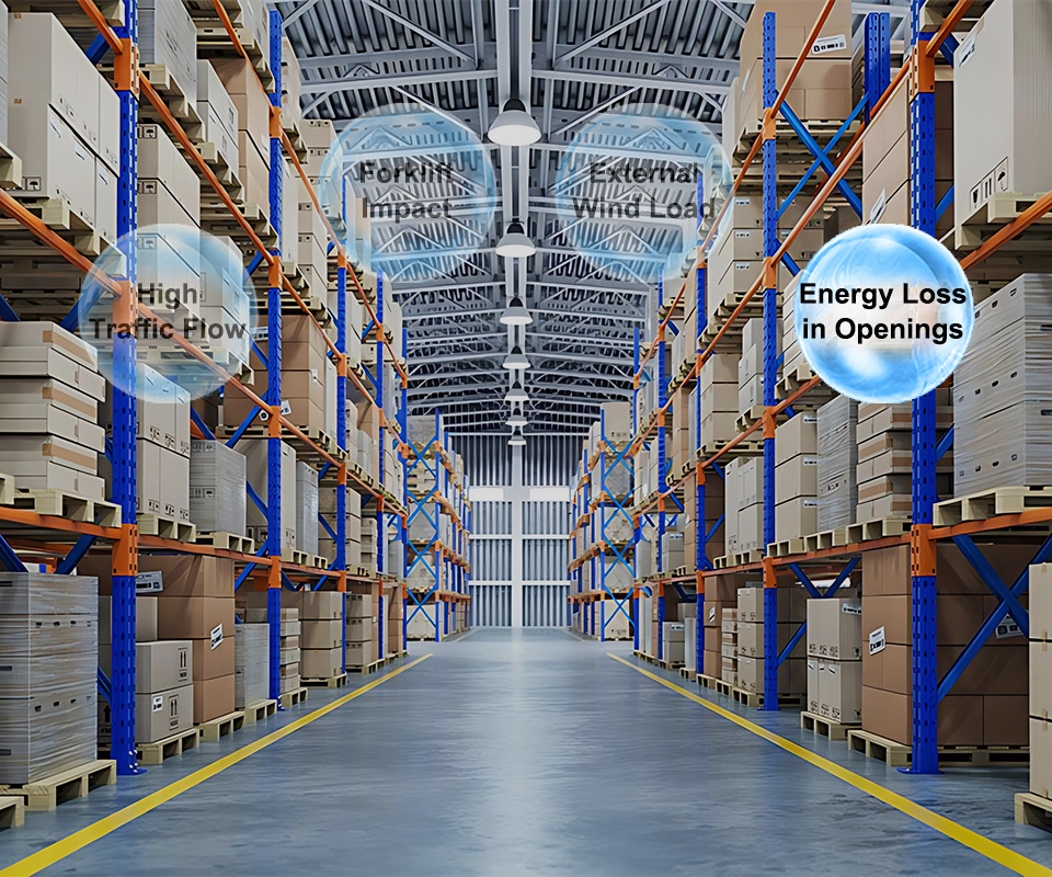 Energy Loss in Openings in Warehouse & Logistics