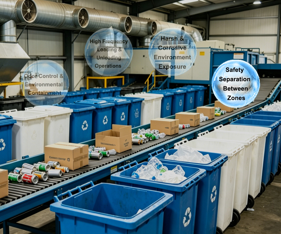 Safety Separation Between Zones in Recycling & Waste Management