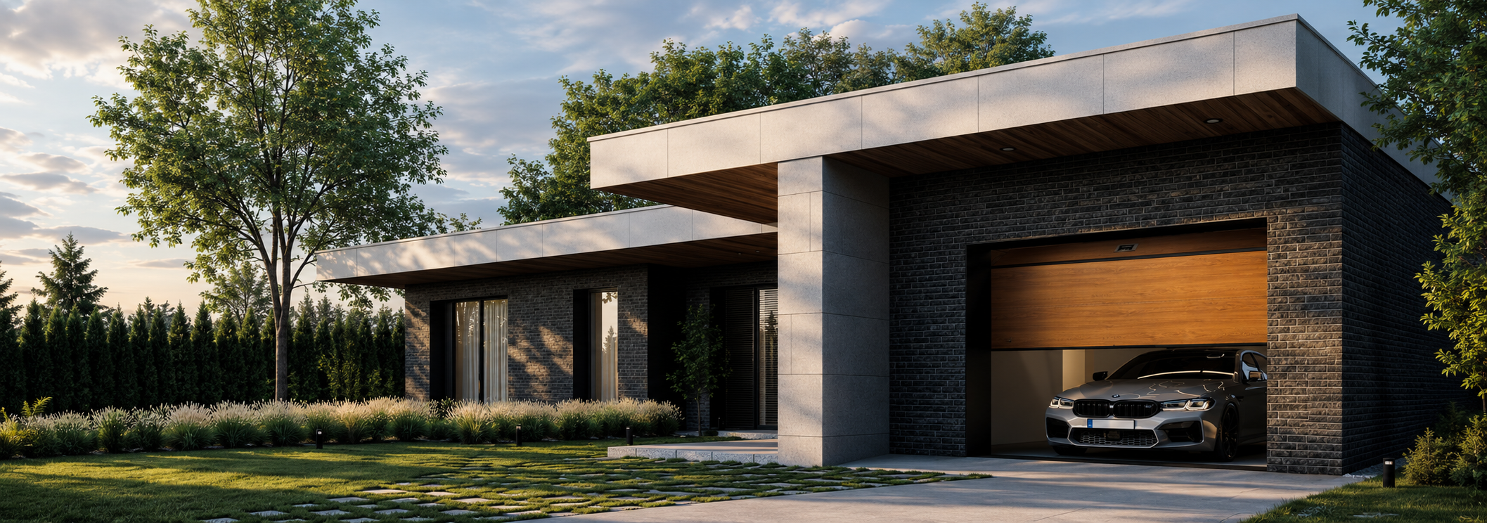 Two-Panel Trackless Garage Door