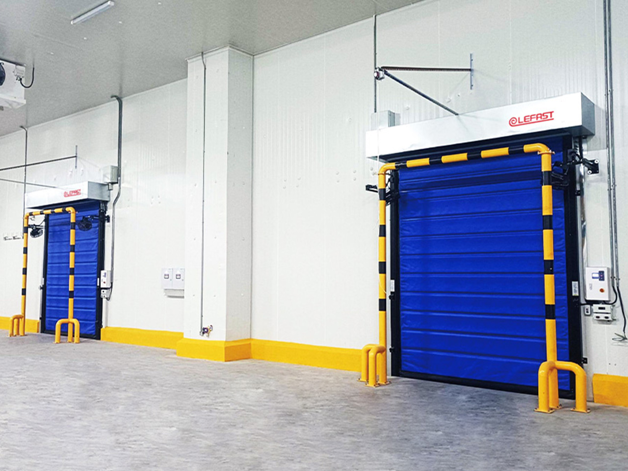 Cold Storage Areas application featuring Cold Storage Areas self repairing cold storage door