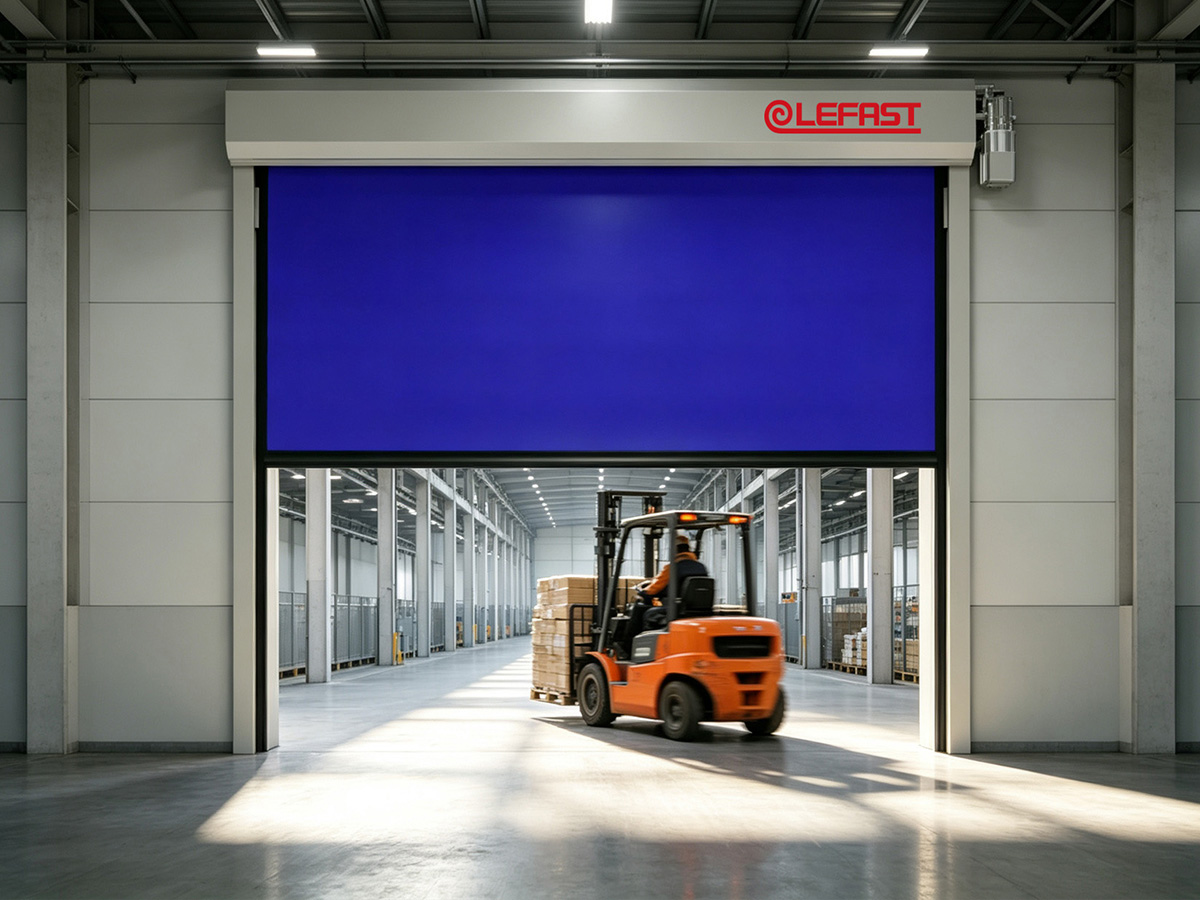 High-speed door for an air-supported structure