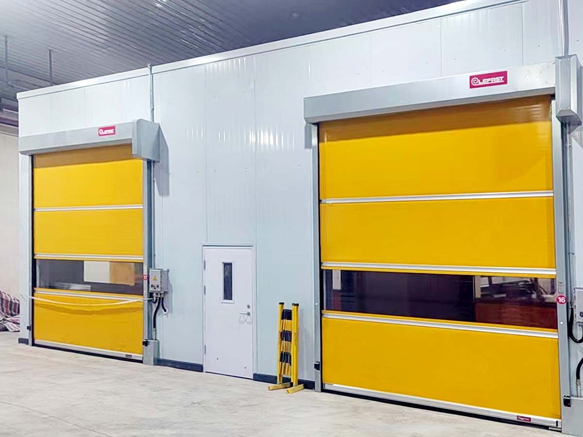 High-speed door for an air-supported structure