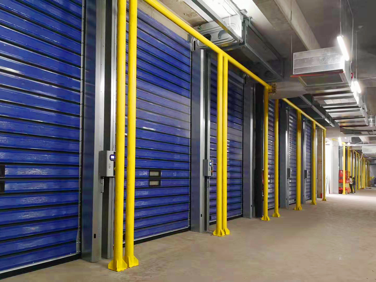 High-speed door for an air-supported structure