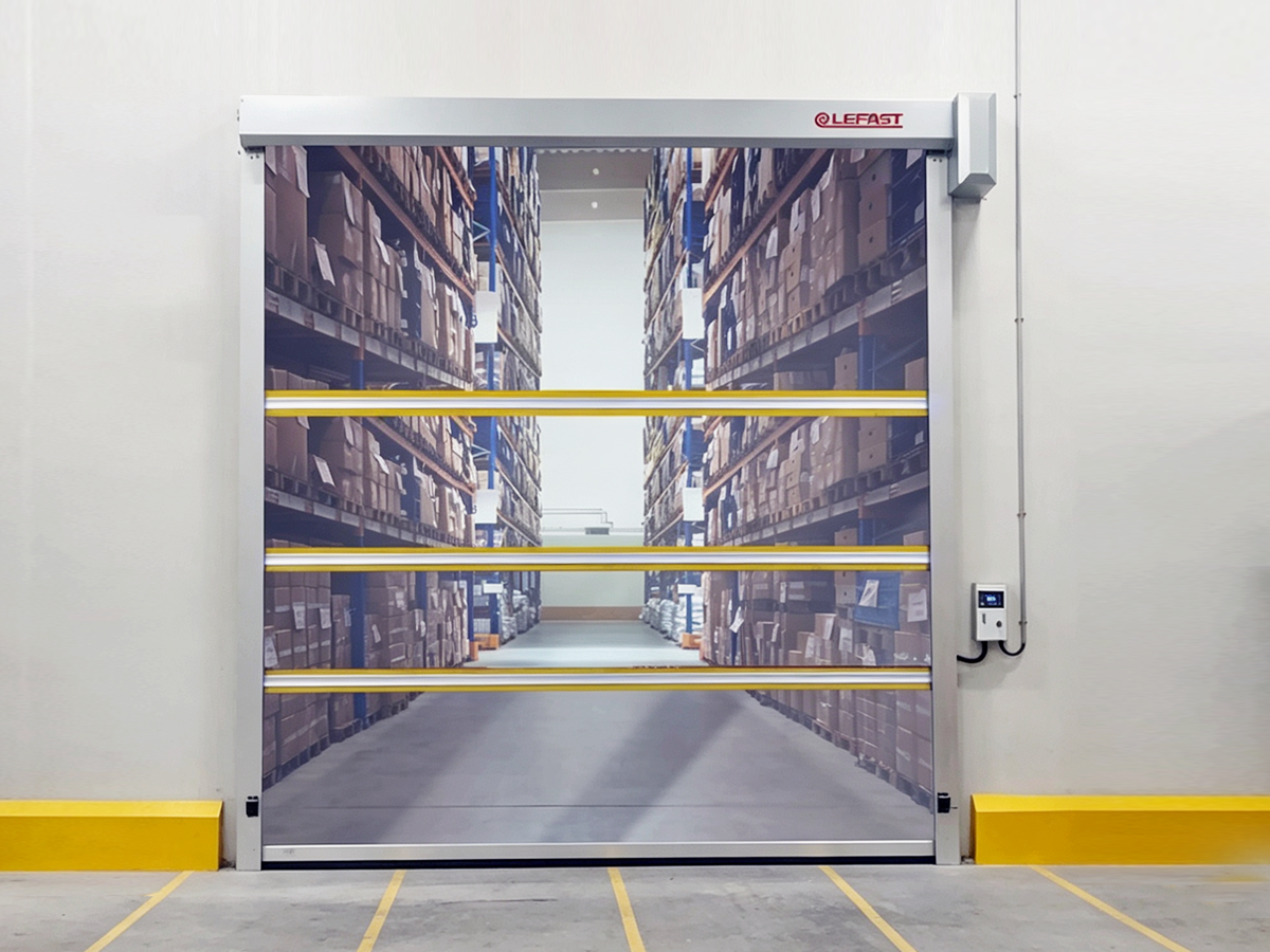 High-speed door for an air-supported structure