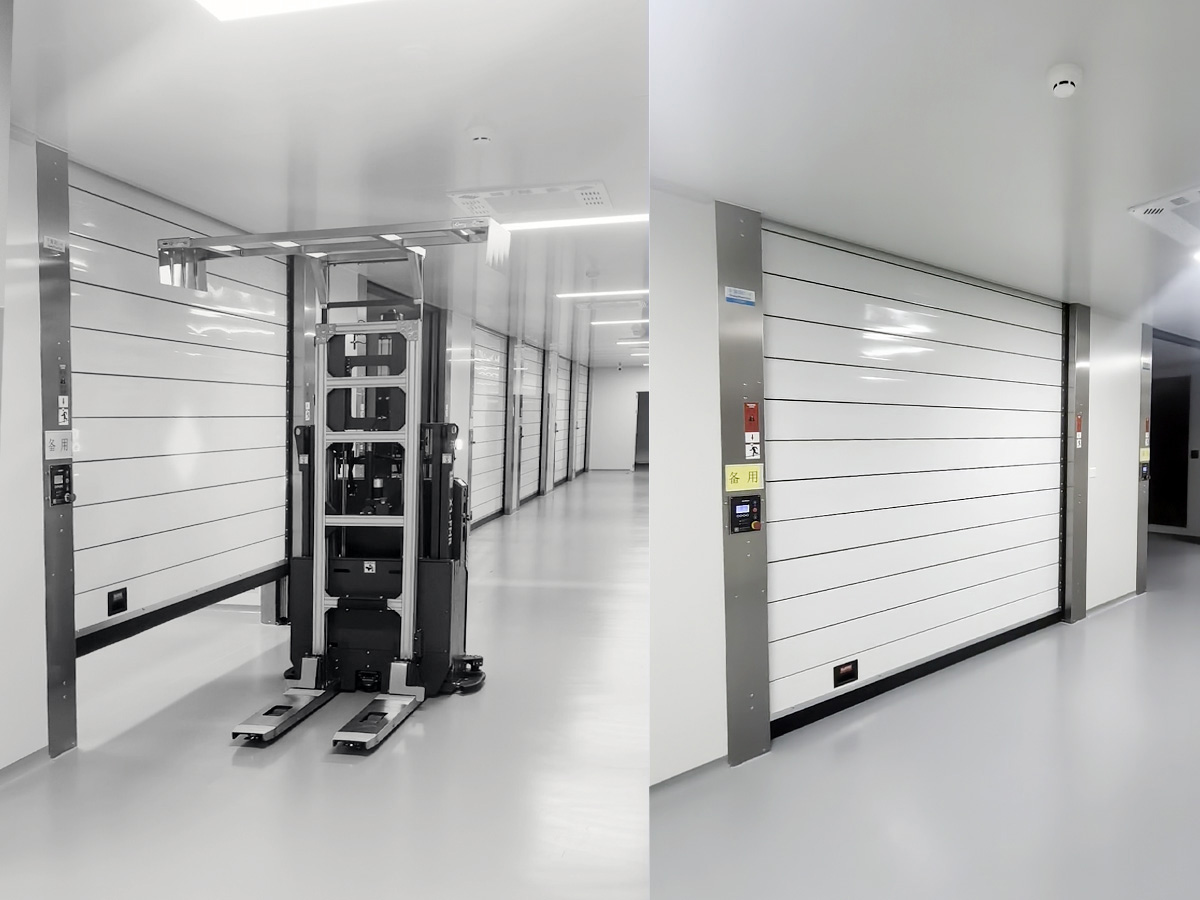 High-speed door for an air-supported structure