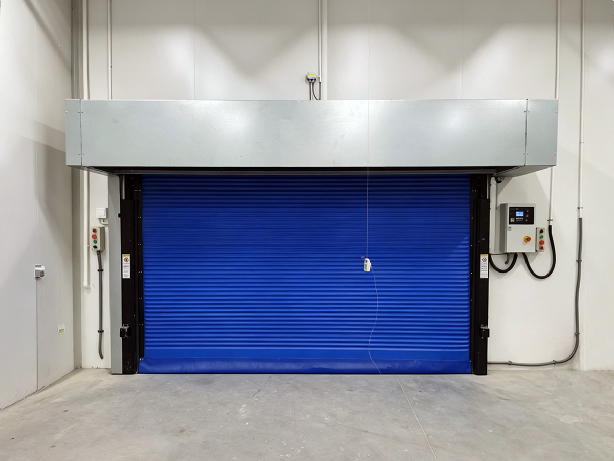 High-speed door for an air-supported structure