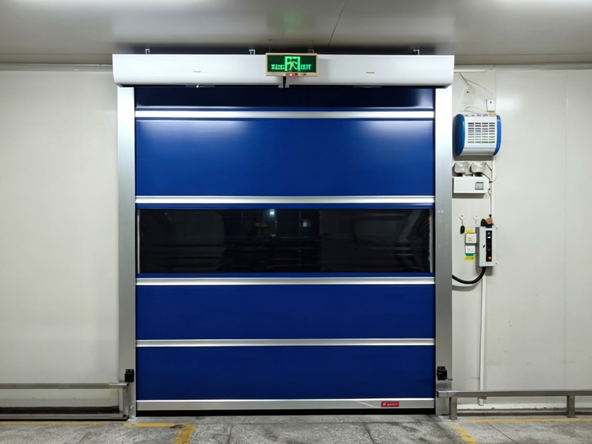 High-speed door for an air-supported structure